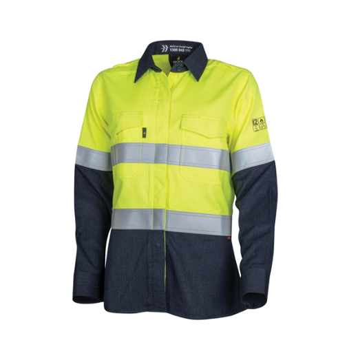 Picture of BOOLWomens Regular Weight PPE2 Two Tone FR Shirt With Loxyª Reflective Tape